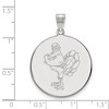 Black Bow Jewelry 10k White Gold Virginia Tech Hokies NCAA Extra Large Pendant - 2 of 3