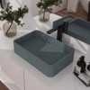 CASAINC 19'' Rectangular Concrete Bathroom Vessel Sink with Drainer, Blue Ashes - 3 of 4