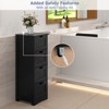 Tangkula Bathroom Floor Cabinet Free Standing Storage Side Organizer W/4 Drawers - 3 of 4