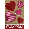 Hearts Valentine's Day Burlap Garden Flag Welcome Love 12.5"x18" Briarwood Lane - image 3 of 4