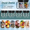 Costway Dual Zone 12V Car Refrigerator 53QT Portable Compressor Fridge Freezer (-4℉~68℉)  for RVs Green/Black - 4 of 4