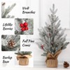 24 Inch Artificial Small Christmas Tree, 2 Ft Table Top Christmas Tree Mini Frosted Pine Tree  for Home Table Centerpiece Office Desk Decor - 3 of 4