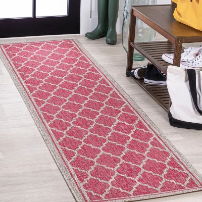 JONATHAN Y Trebol Moroccan Trellis Textured Weave Indoor/Outdoor Area Rug
