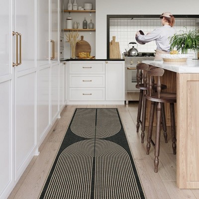Lahome Modern Back to College Series Rainbow Jute Washable Outdoor Area Rug-Soft, Durable Carpet for Patio, Garden, or Balcony