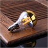 Runesay G14(G45) Half Chrome Light Dimmable 4W(40W Equivalent) E12 LED Candelabra Bulbs, Warm White Filament Vintage Bulb W/ Golden Mirror, Pack of 4 - 4 of 4