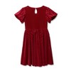 Lands' End Kids Bubble Short Sleeve Velour Dress - 2 of 3