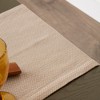 Design Imports  Dobby Fringed Table Runner, Stone Brown, 15X108" With 3" Fringe On Each Side - 3 of 4