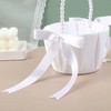 Attop  Ivory Flower Girl Baskets for Wedding Ceremony Decor Elegant Floral Arrangement Holder for Bridal Party Perfect Gift for Weddin - 4 of 4