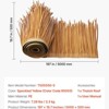 Angel Sar Artificial Thatch Roofing, 1.6x16.4 ft Mexican Style Tiki Hut Grass Skirt Roof, Waterproof PE Material for Outdoor Indoor Decor - 3 of 4
