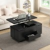 Christopher Knight Home Olia Modern Multi-Functional Lift-Top Coffee Table with Hidden Storage, 4 Stools and Lockable Wheels - 3 of 4