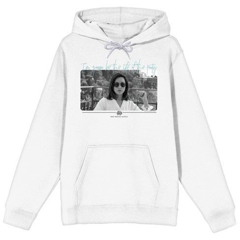 White Lotus Harper Miller I m Gonna Be The Life Of The Party Long Sleeve White Adult Hooded Sweatshirt xl Target