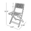 PAGED Foldable Outdoor Dining Chairs Set of 2 Wicker Patio Chairs with Woven Seat for Poolside, Garden, Backyard - 4 of 4