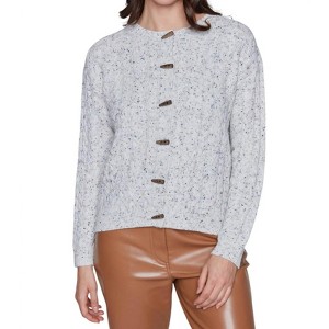 Women's Dotted Button Front Sweater - Carre Noir - 1 of 3