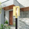 Livex Lighting Lafayette 1 - Light Post Light in  Satin Brass - 3 of 4