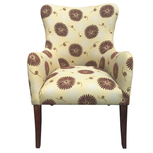 Patterned Fabric Arm Upholstered Accent, Upholstered Accent Chair With Arms And Legs