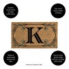 28" x 16" Monogram Coir Mat, Letter  "K" - 3 of 4