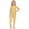 Yellow Flowers/Fruits 2 Pack Kids Shortsleeve Pajama Set - 2 of 3