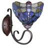 Chloe Lighting Sunniva Dragonfly Tiffany-Style Dark Bronze 1 Light Wall Sconce 8" Wide - 2 of 4