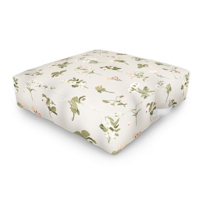 Iveta Abolina Pineberries Botanicals Tan Outdoor Floor Cushion - Deny Designs