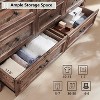 Mastgoal 61" Farmhouse Dresser with 8 Drawers, Rustic Wood Closet Storage with Roman Column for Bedroom - 2 of 4