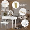 YONWAY 40" Modern Vanity Table Set, 2 Large Drawers, with Chair Vanity Table Set, Gold Feet Dressing Table Set for Bedroom - 2 of 4