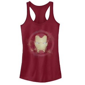 Juniors Womens Marvel Avengers: Endgame Smudged Iron Man Racerback Tank Top - 1 of 3