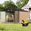 10x10 Ft Outdoor Metal Storage Shed, Heavy-Duty Steel Utility Building for Garden, Backyard, and Patio Storage - 3 of 4