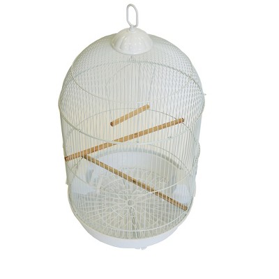 YML A1564 Bar Spacing Round Bird Cage White Small