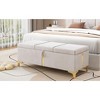 NicBex Storage Ottoman Bench for Bedroom,15.6 Inch Wide Modern Storage Bench with Metal Legs,Ottoman for Living Room,Bedroom,Entryway,White - 2 of 4