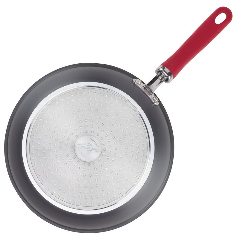 Rachael Ray Create Delicious 10.25&#34; Hard Anodized Nonstick Fry Pan Red Handles, 5 of 6