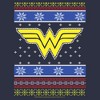 Junior's Wonder Woman Ugly Christmas Sweater Print Logo Cowl Neck Sweatshirt - image 2 of 4