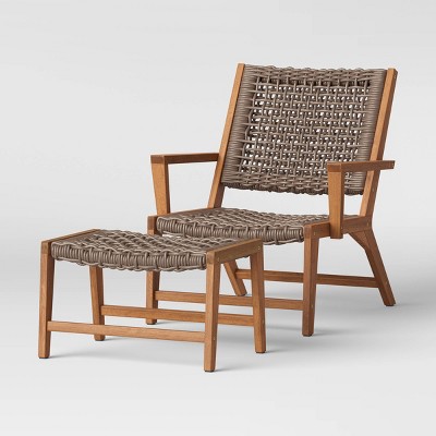 Lena Wood \u0026 Rope Patio Chair With 