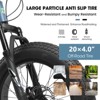 Aukfa 20-Inch Fat Tire Mountain Bike for Adults, 7-Speed, Dual Disc Brakes, Front Suspension, High Carbon Steel Frame, City & Trail Ready - 3 of 4
