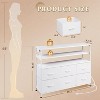 GALAXHERO 6 Drawer Dresser with LED Lights and Charging Station, Fabric Chest with Open Shelves for Bedroom and Living Room Storage - 2 of 4