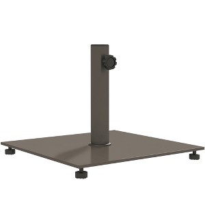 Outsunny Square Patio Umbrella Base, 29 lbs Metal Umbrella Stand Base with Adjustable Pads, Patio Umbrella Holder for 1.5"/1.9" Poles - 1 of 4