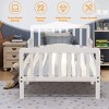 Infans Kids Children Toddler Wood Bed Bedroom Furniture w/ Guardrails White - image 4 of 4