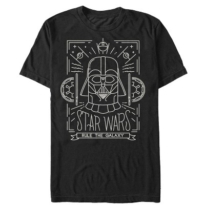 Men's Star Wars Darth Vader Line Art Card T-shirt - Black - 3x Large ...
