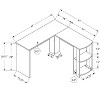 Monarch Specialties Computer Desk Home Office Corner Storage Shelves 48InchL L Shape Work Laptop Laminate White Contemporary Modern - 3 of 4