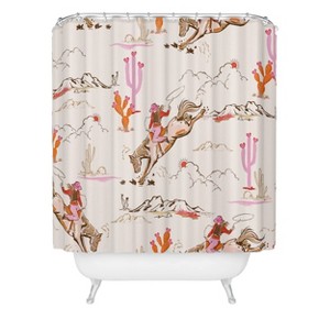 Deny Designs Newbury Boutique Equestrian Cowgirl Western Shower Curtain - 1 of 3