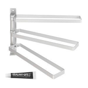 Unique Bargains Swivel Aluminum Alloy Wall Mounted Space Saving Towel Holders - 1 of 4