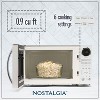 Nostalgia Retro 0.9 Cubic Foot Countertop Microwave Oven, White - 2 of 4