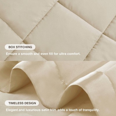 Twin Lightweight Down Alternative Blanket with Satin Trim