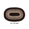 Alpine Collection Burgundy Stripe 100% Polypropylene Durable & Stain Resistant Double Sided Reversible Indoor Area Utility Oval Rug - 2 of 4