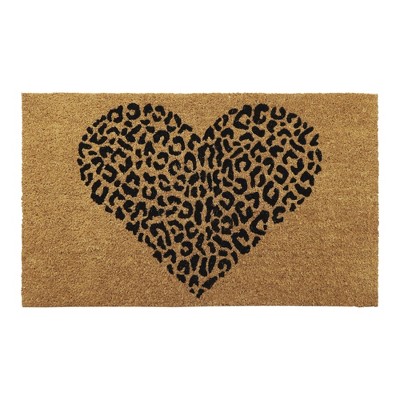 Evideco French Home Goods Sheltered Coir Doormat 30x18 Inch