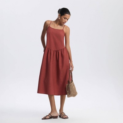 Женские платья A New Day Women's Drop Waist Midi Dress - A New Day™ Rust M — фото 4