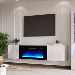 AMERLIFE Fireplace TV Stand with Electric Fireplace LED Lights Console for TV - 1 of 4