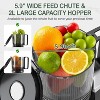 Heynemo Juicer Machines, 5.9" Wide Feed Chute Cold Press Juicer for Whole Vegetable & Fruit, 250W Slow Masticating Juicer Machines - 3 of 4
