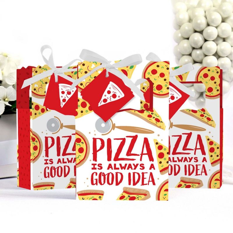 Big Dot of Happiness Pizza Party Time - Baby Shower or Birthday Party Favor Boxes - Set of 12, 3 of 6