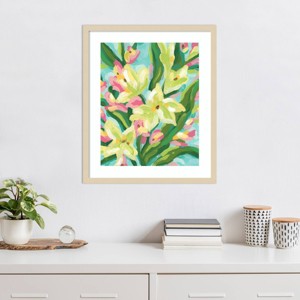 Amanti Art Floral Vibration II by June Erica Vess Wood Framed Wall Art Print - 1 of 4