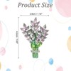 Unique Bargains Women's Flower Rhinestone Lavender Brooch Pins and Clips - 2 of 4